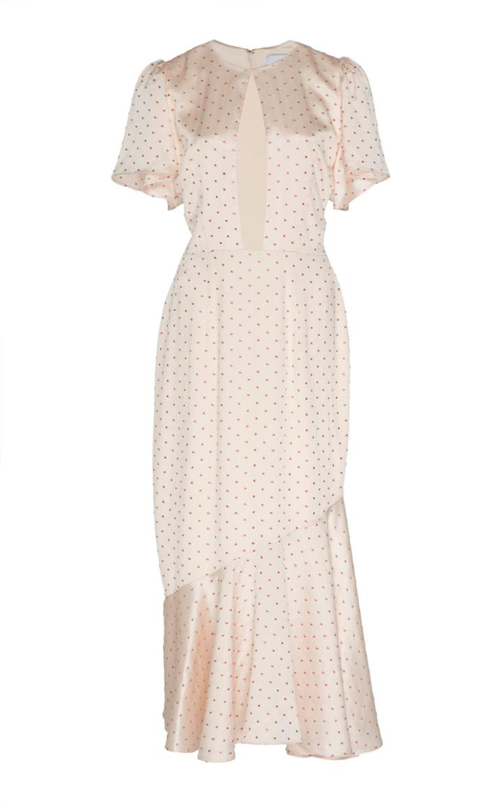 Markarian Ingrid Polka-dot Patterned Silk-satin Dress