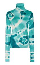Prabal Gurung Tie-dye Fitted Cashmere Turtleneck