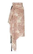 Petar Petrov Reva Asymmetric Printed Silk Skirt