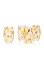 Moda Domus Set-of-4 Oval Dotted Glasses