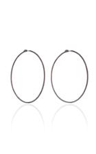 Lynn Ban Starlight Rhodium-plated Sterling Silver And Sapphire Hoop Ea