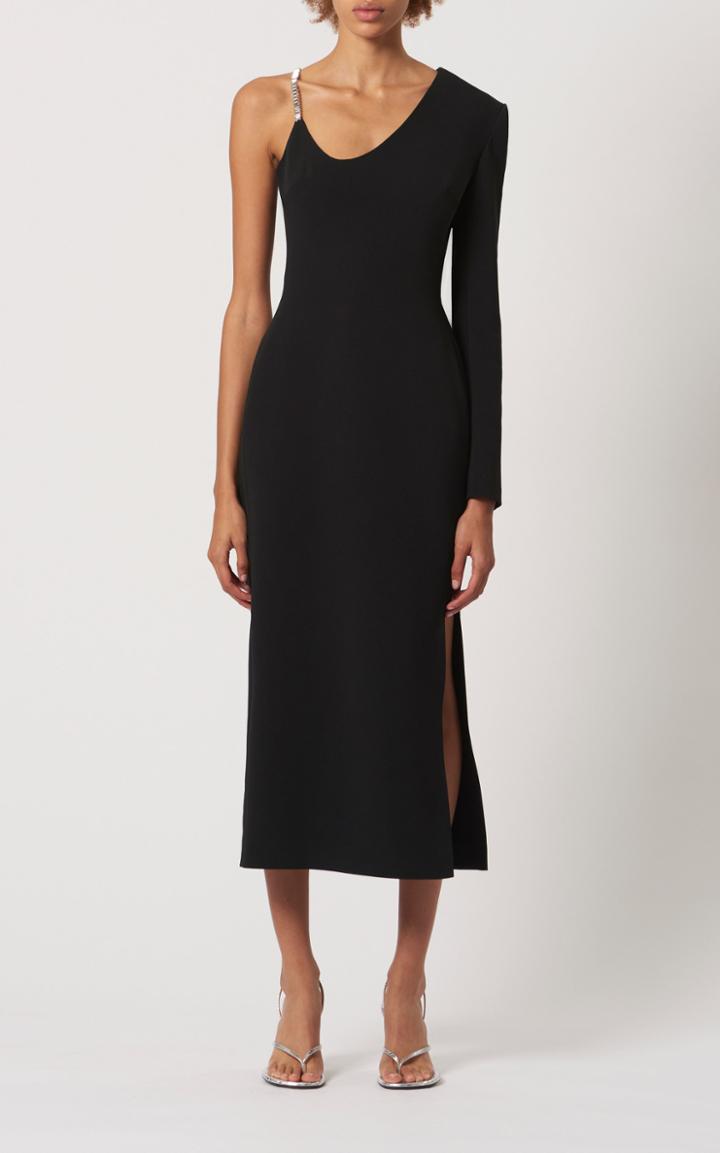 Moda Operandi David Koma Asymmetric Crepe Midi Dress