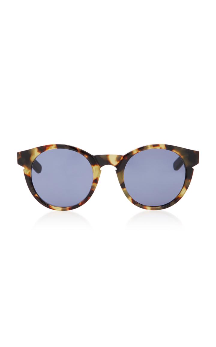 Pared Eyewear Lime & The Coconut Round-frame Tortoiseshell Acetate Sunglasses