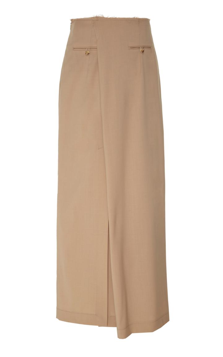 Moda Operandi A.w.a.k.e. Mode Asymetric Button Accented Maxi Skirt Size: 38