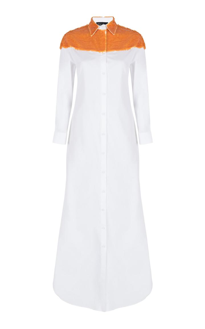 Dima Ayad Button Front Maxi Shirt Dress