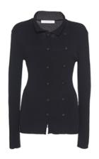 Christopher Esber Double-buttoned Ribbed-knit Cardigan