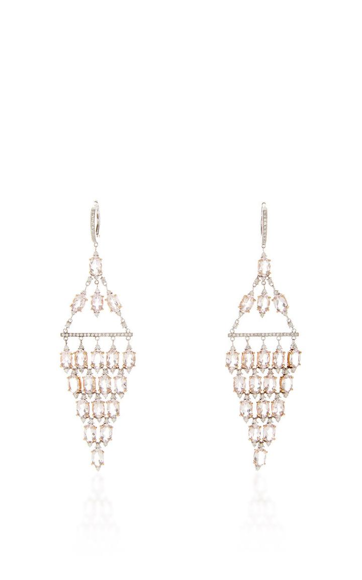 Gioia Morganite And Diamond Drop Earrings
