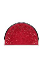 Marina Raphael Aurora Jewel Embellished Suede Clutch