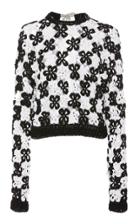 Jonathan Cohen Sashi Tie-back Cotton And Silk Crochet-knit Top