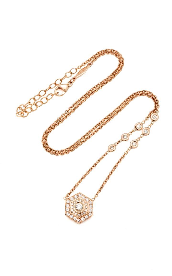 Jacquie Aiche Double Halo Hexagon Necklace
