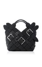 Loewe Mini Woven Buckle Leather Basket Bag