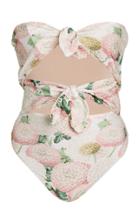 Adriana Degreas Dahlia Knotted Floral-print Swimsuit