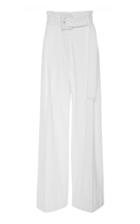 Proenza Schouler Belted Cotton-crepe Wide-leg Pants