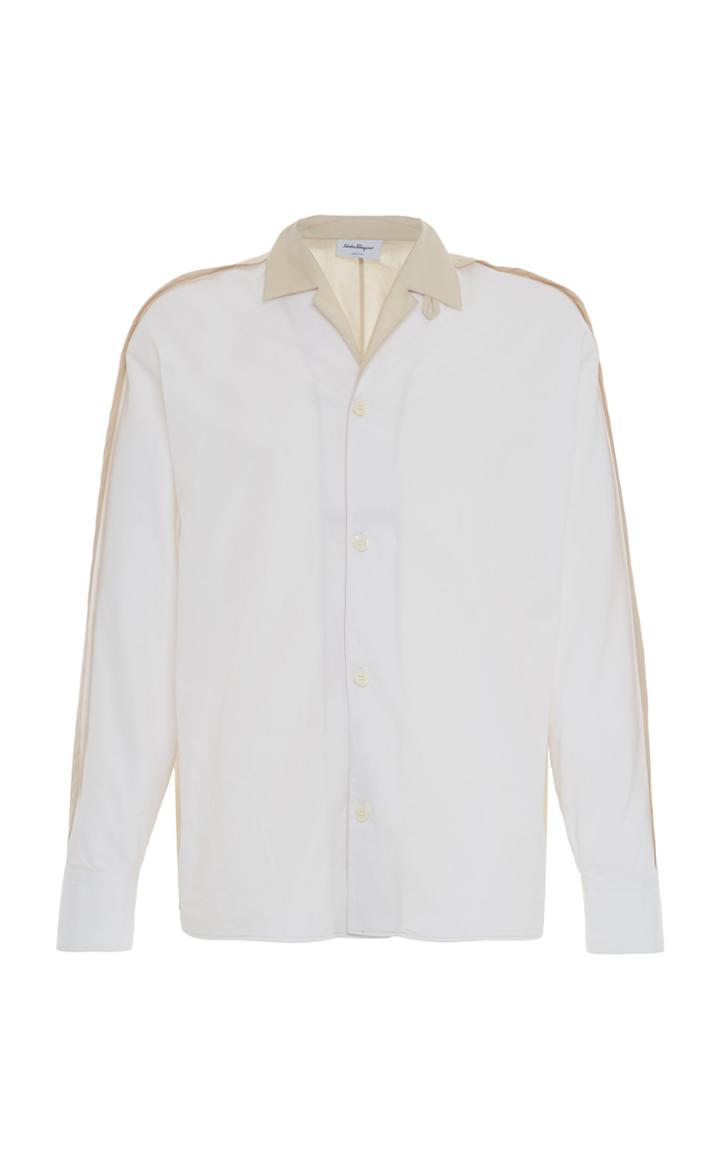 Salvatore Ferragamo Color Block Sport Shirt