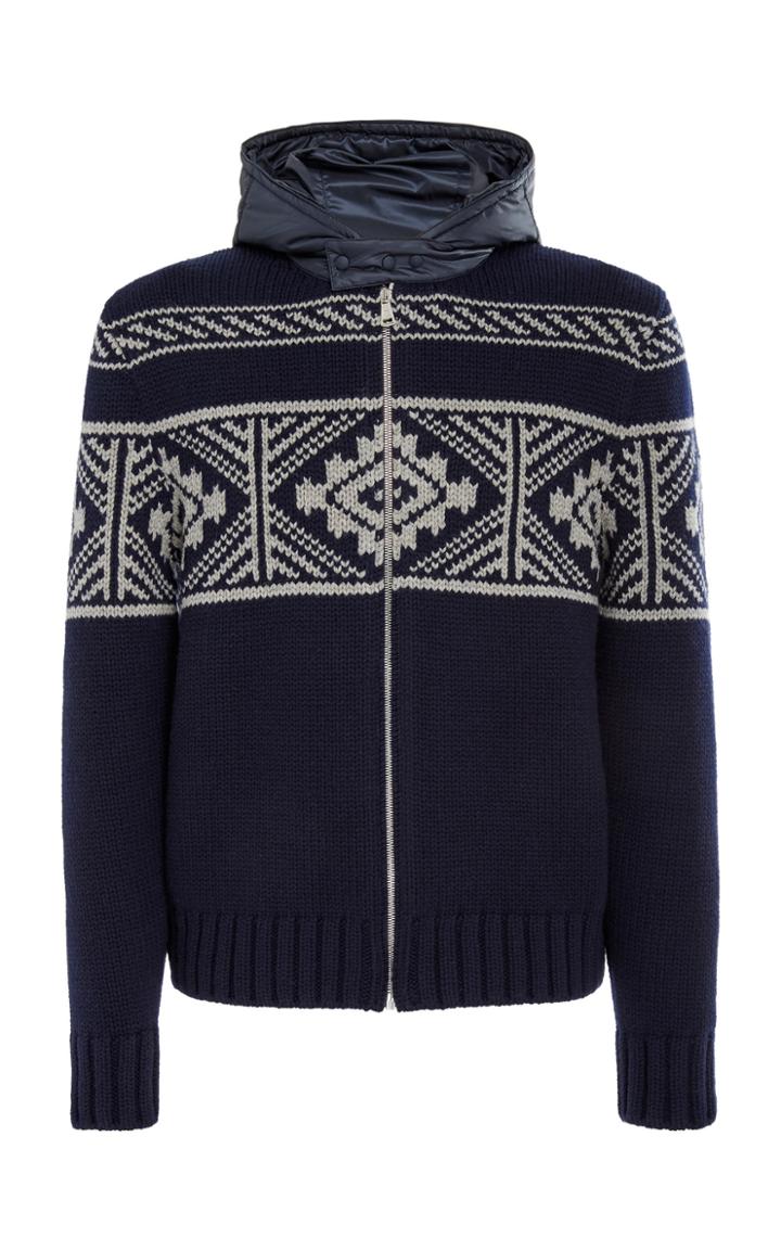 Ralph Lauren Fair Isle Hooded Cashmere Zip Sweater