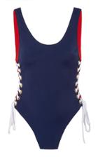 Oye Swimwear Zissou Lace Up Side Swimsuit