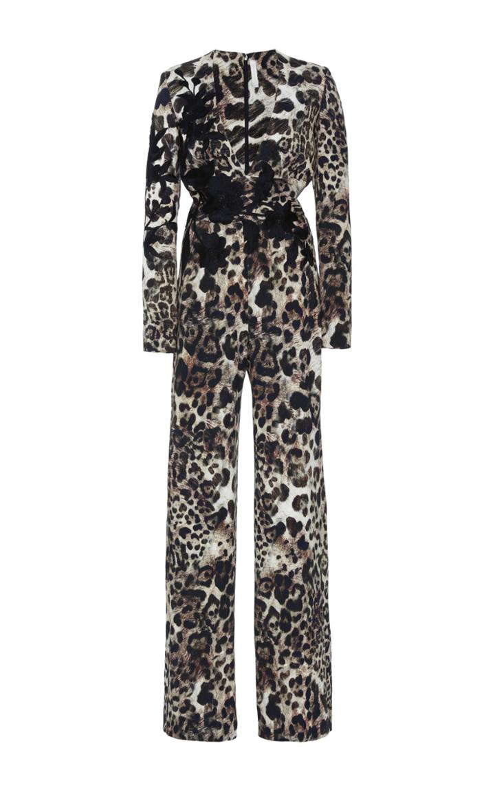 Naeem Khan Leopard Print Jumpsuit