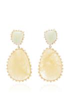 Dana Rebecca 14k Gold Opal And Yellow Sapphire Earrings