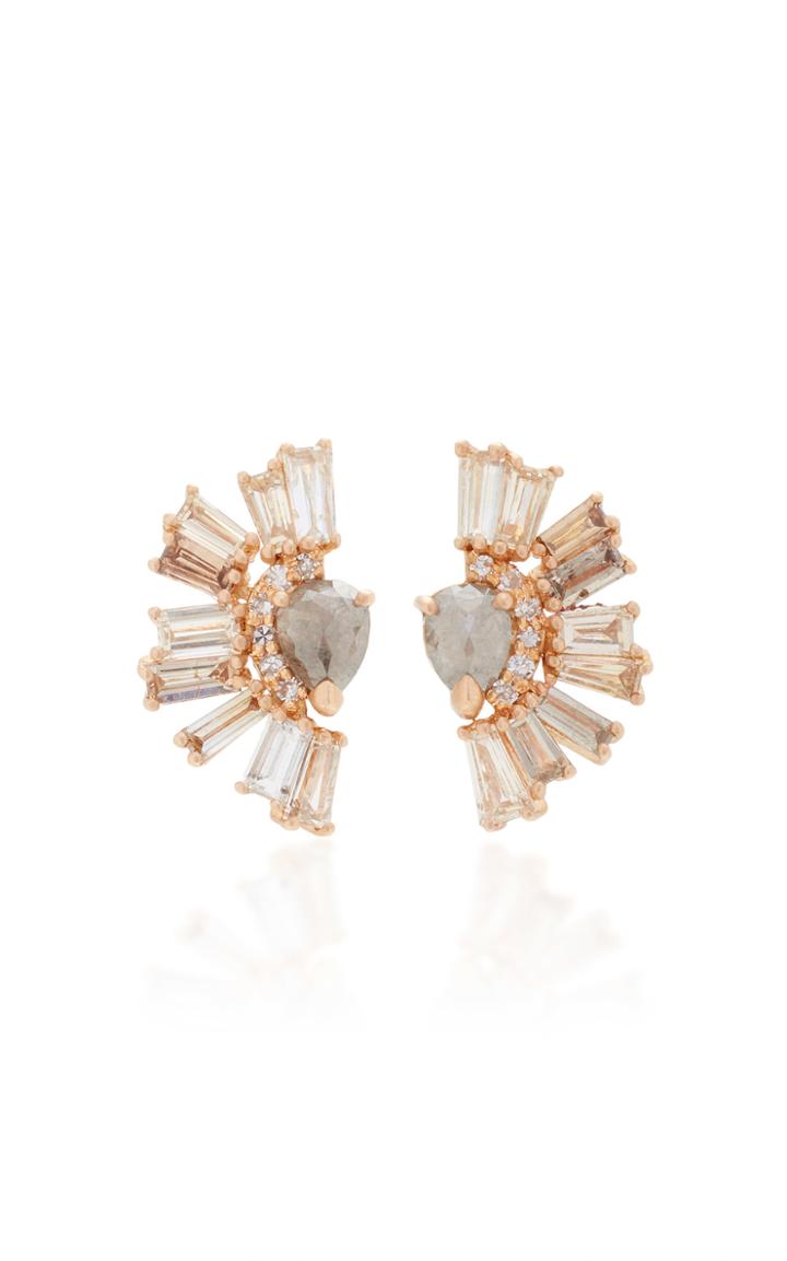 Nak Armstrong Roman Studs In Champagne And Rustic White Diamond