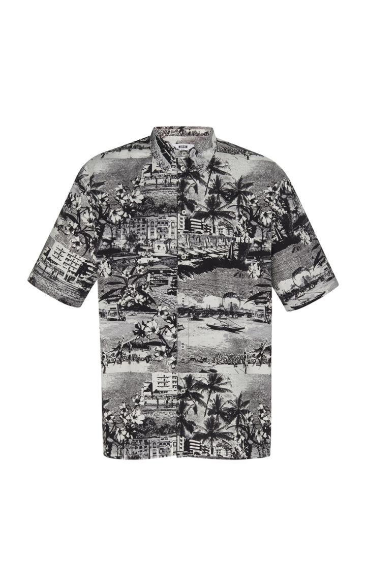 Msgm Rimini Print Short Sleeve Shirt