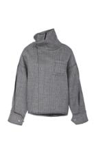 3.1 Phillip Lim Cape-detailed Collared Wool-tweed Top
