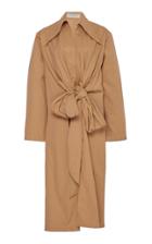 Silvia Tcherassi Tie-front Gaia Cotton Trench Coat
