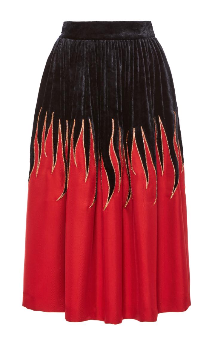 Maison Margiela Flame Motif A-line Skirt