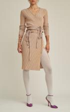 Moda Operandi Y/project Ribbed-knit Cotton-blend Cropped Wrap Cardigan