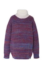 Tibi Oversized Marled Wool Turtleneck Sweater