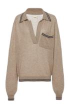 Khaite Ellen Stripe-detailed Cashmere Sweater