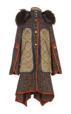 Peter Pilotto Tweed Shearling Coat