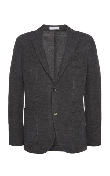 Boglioli K-jacket Slim-fit Wool Knit Blazer Size: 46