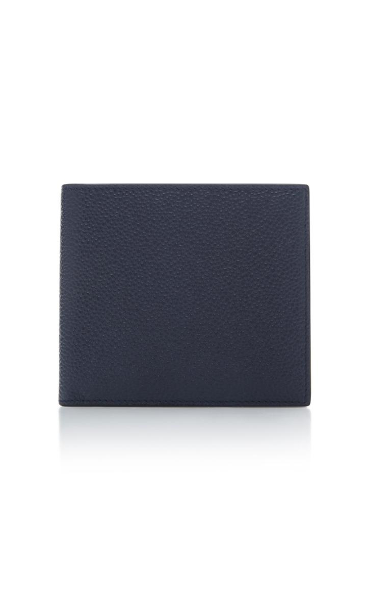 Thom Browne Bi-color Pebble-grain Leather Billfold Wallet