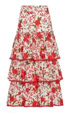 Alexis Doretta Floral Tiered Midi Skirt
