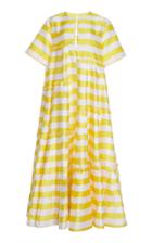 Maison Rabih Kayrouz Striped Cut-out Maxi Dress