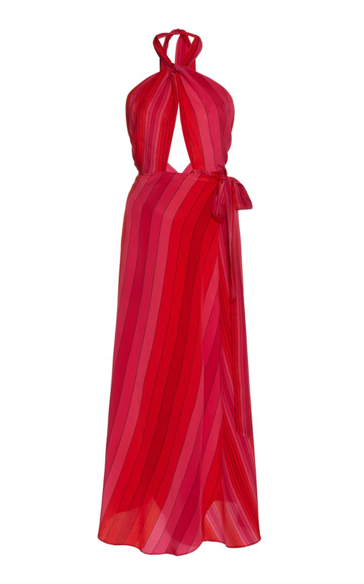 Rixo Bluebell Halter Dress