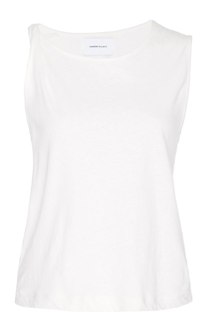 Current/elliott Tied Up Muscle Linen-cotton Top
