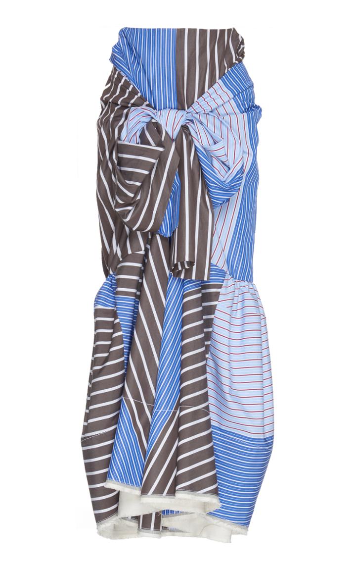 Marni Paneled Stripe Midi Skirt