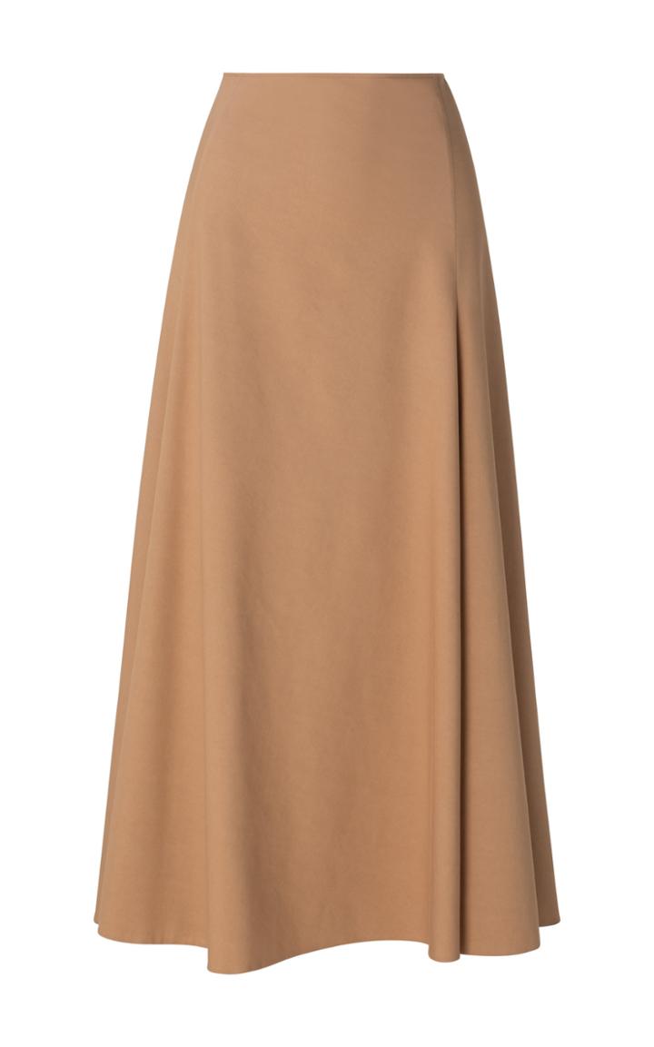 Moda Operandi Akris Flared Gabardine A-line Midi Skirt