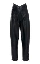Attico Butterfly Leather Carrot Pants