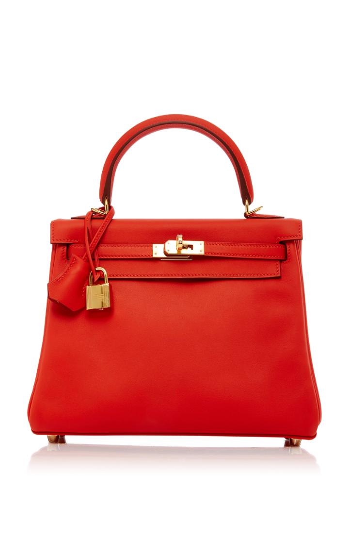 Maia Hermes 25cm Red Capuccine Swift Leather Kelly