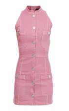 Moda Operandi Balmain Button-detailed Denim Mini Dress Size: 36
