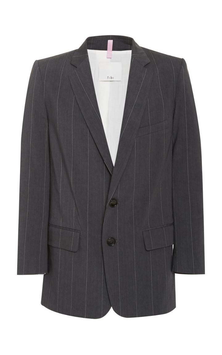 Moda Operandi Tibi Isselin Stripe Long Blazer Size: S