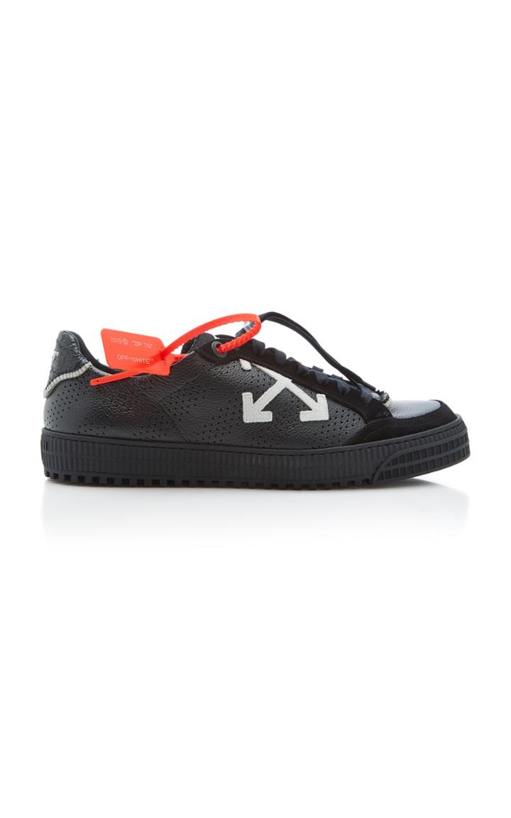 Off-white C/o Virgil Abloh Suede-trimmed Leather Low-top Sneakers