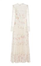 Moda Operandi Philosophy Di Lorenzo Serafini Lace-detailed Floral Chiffon Gown