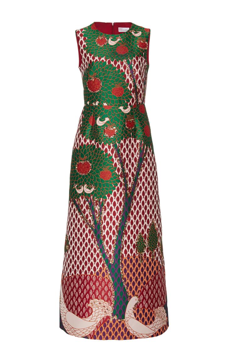 Red Valentino Jacquard A Line Dress