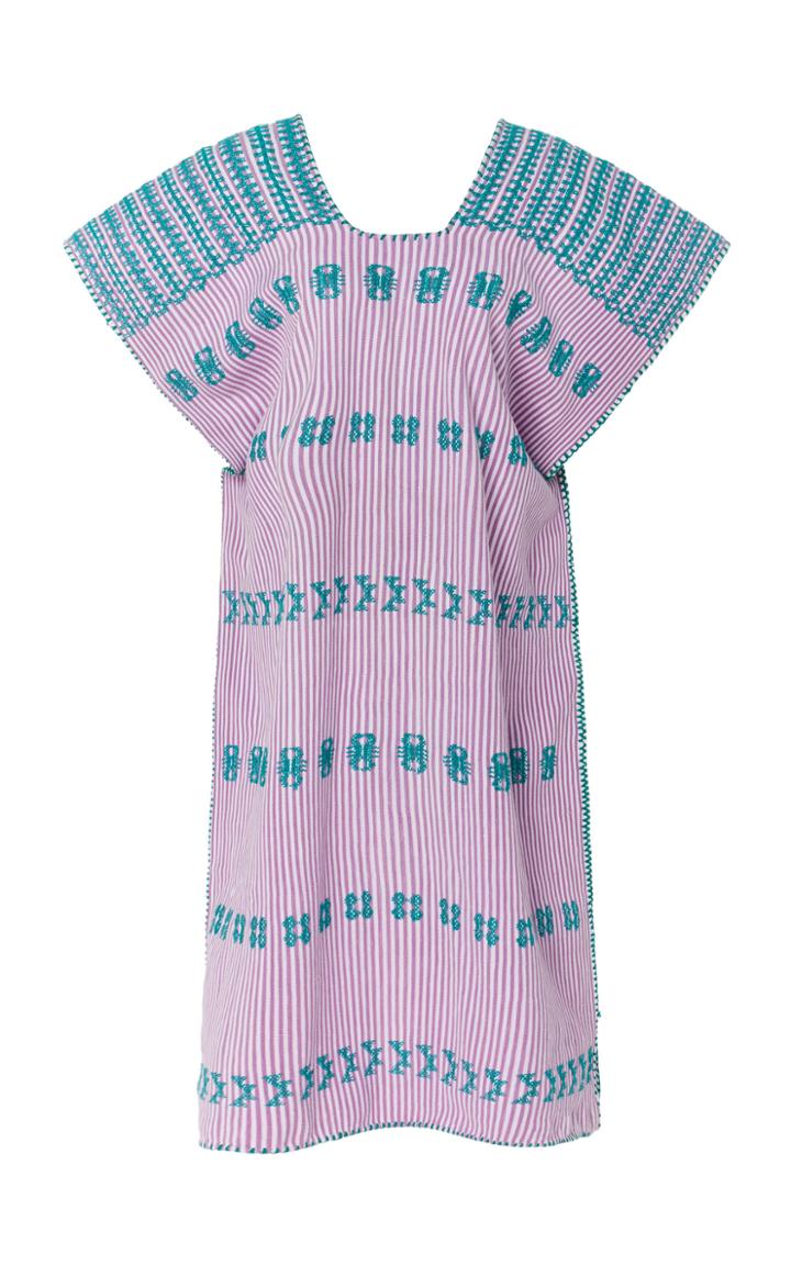 Pippa Holt Purple And Teal Cotton Midi Caftan
