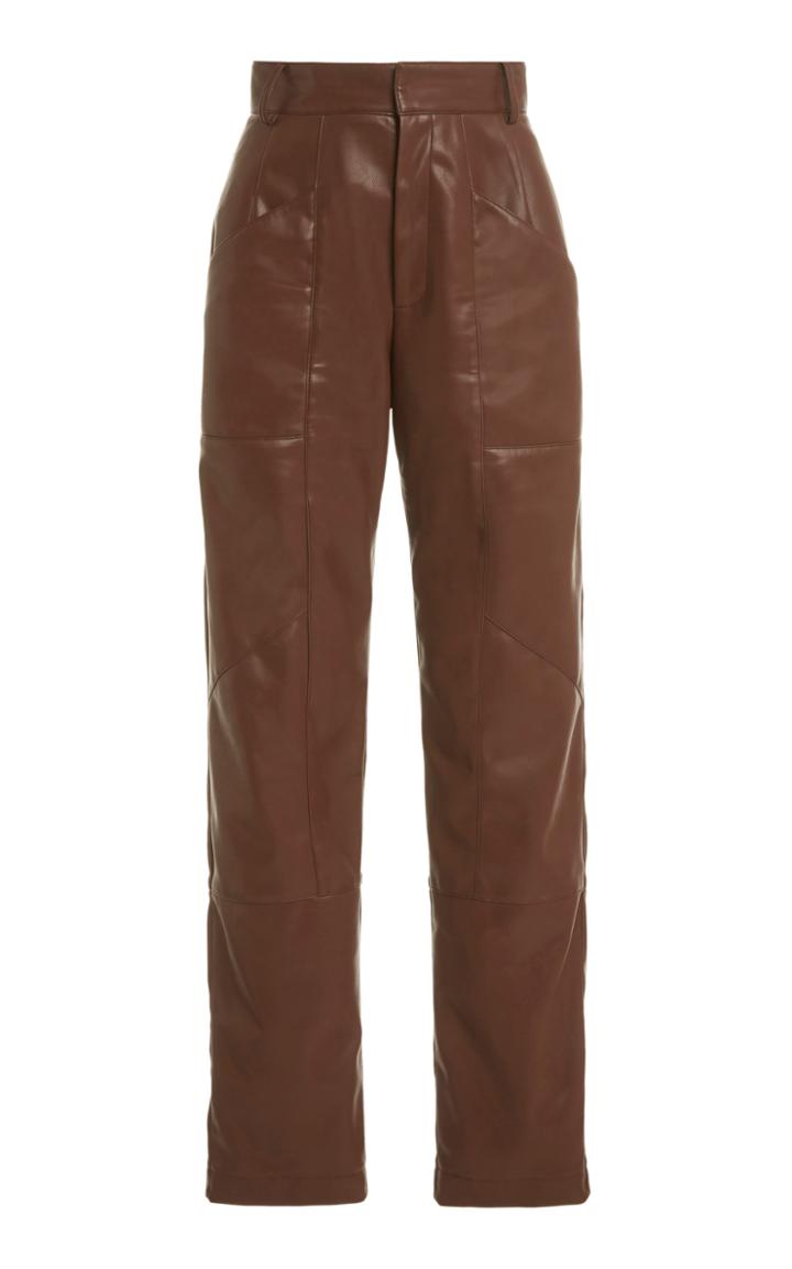 Moda Operandi Ronny Kobo Katie Straight Leg Faux Leather Pants