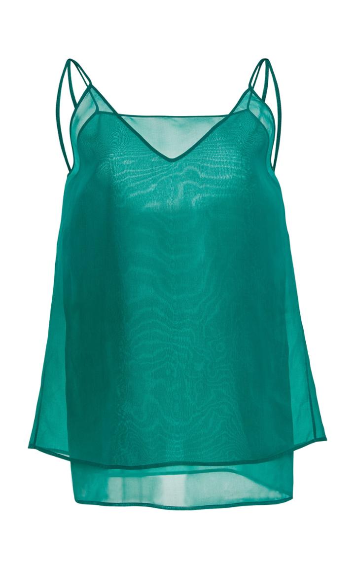 Salvatore Ferragamo Layered Matte-finish Silk Organza Camisole Top