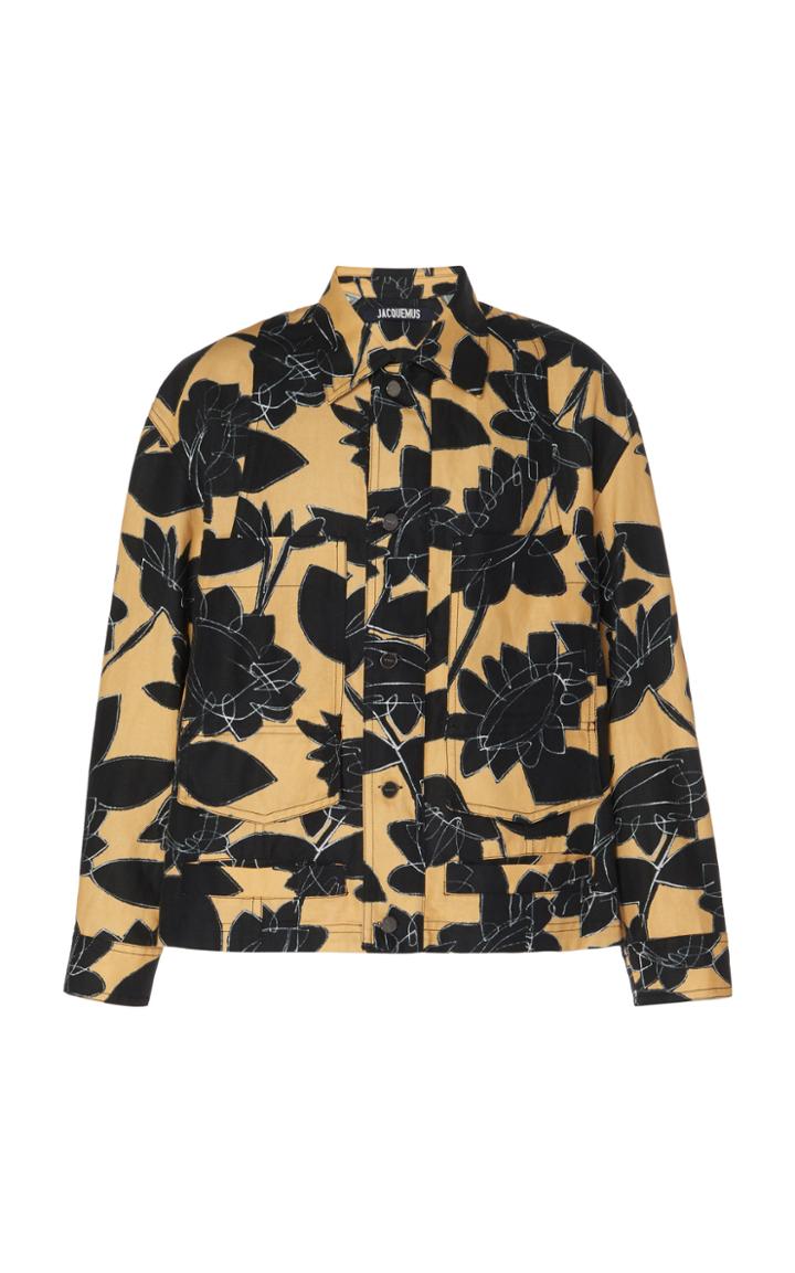 Jacquemus La Veste Marcel Printed Linen-blend Jacket
